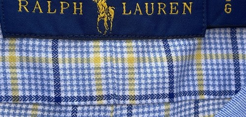 Ralph Lauren Classic Fit kariertes Stretch Popeline Hemd, blau multi Gr. L - Bild 3 von 4