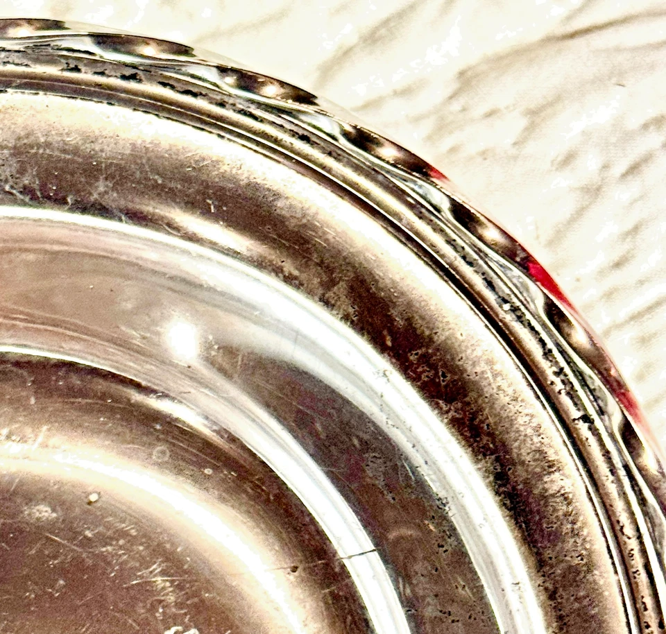 Plato de caramelo/tuerca vintage Towle plata esterlina 6" "flautas plateadas", 117 gr, usado en excelente estado Foto 4 de 4