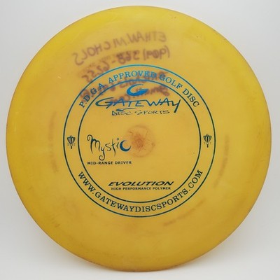 Gateway Disc Sports Evolution Mystic 181g Yellow Disc Golf Midrange OOP RARE