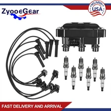 For Ford Explorer Sport Trac V6 4.0L Ignition Coil & 6 Spark plug & 6 wire FD480