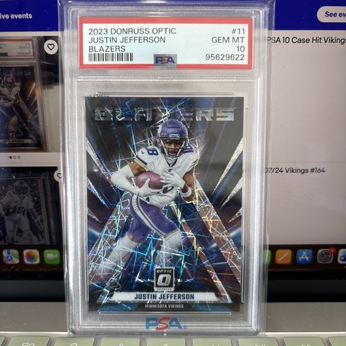 2023 Panini Donruss Optic Justin Jefferson "Blazers" PSA 10 Case Hit Vikings