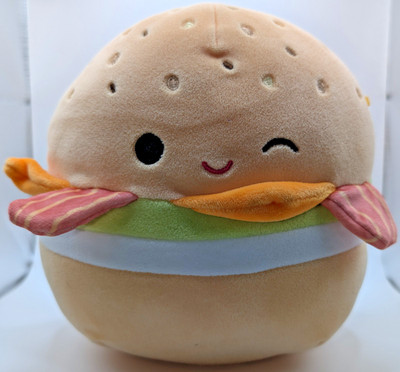 Squishmallows 8  Geronimo The Everything Bagel Breakfast Sandwich Food