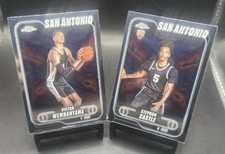 2025-26 Topps Chrome Victor Wembanyama #193 & Stephon Castle #122 Spurs