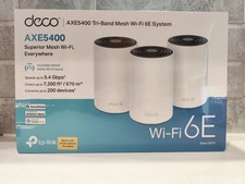 New Sealed TP Link Deco XE75 AXE5400 Tri Band Mesh Wi-Fi 6E System (3 Pack)