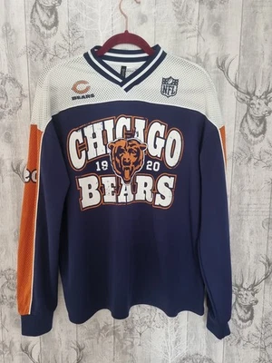 Chicago Bears NFL Shirt Size L Navy Blue / Orange Long Sleeved - Image 1 of 4