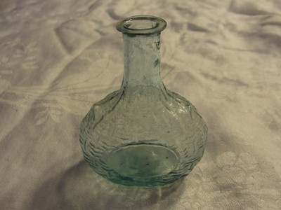 Antique 19th Century Sandwich Glass Basket Weave Cologne Bottle  (A)