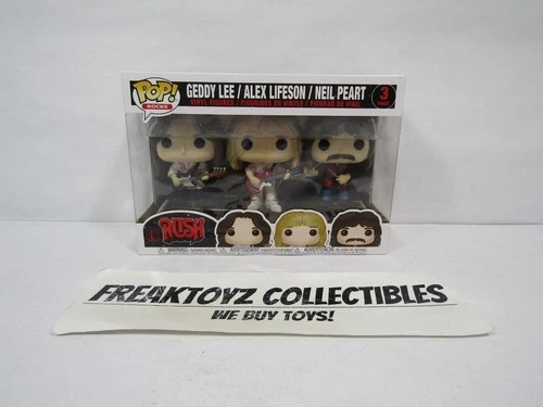 Funko Pop! Rocks Rush 3-Pack Geddy Lee Alex Lifeson Neil Peart