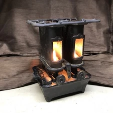 Antique Game Jr no.2  Kerosene Sad Iron Heater Stove W/ Double Burner