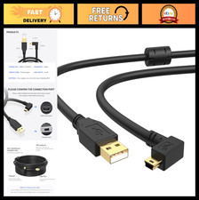 16ft USB Mini 2.0 Data Cable, Type A Male to Mini-B Female, Fast Transfer, Right