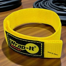 Quick-Straps by Wrap-It 16-Pack Storage - 12" Yellow - Extension Cord Holder