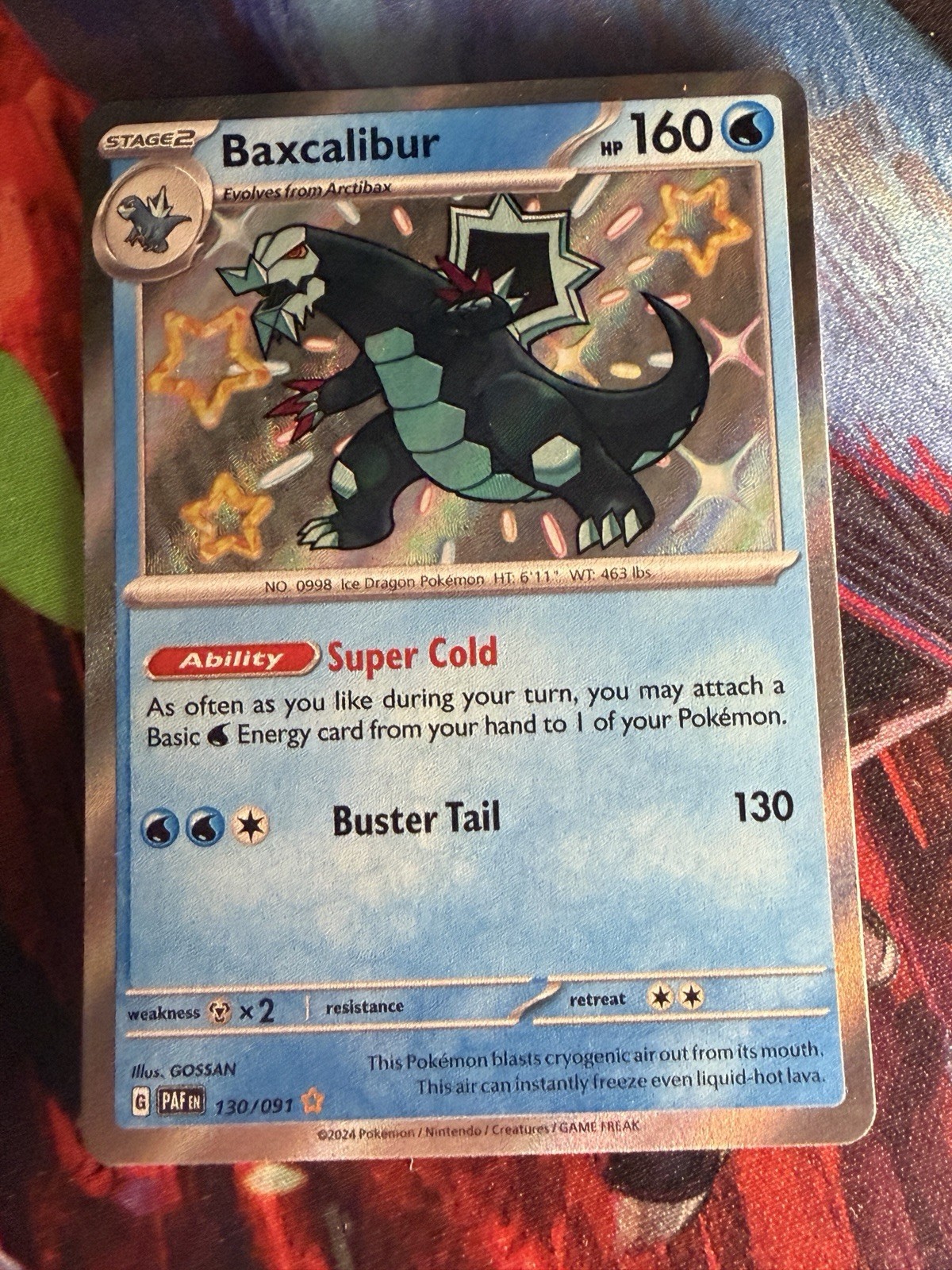 Baxcalibur 130/091 - Paldean Fates Shiny Rare Holo Pokemon TCG NM