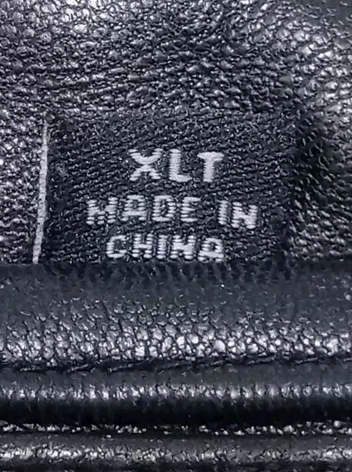 Chaqueta de bombardero Brandini para hombre de piel de cordero con cremallera negra talla XLT  Foto 4 de 4