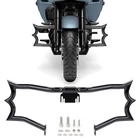 Gloss Black Crash Bar Engine Guard for Harley Road King Freewheeler FLRT 09-2025
