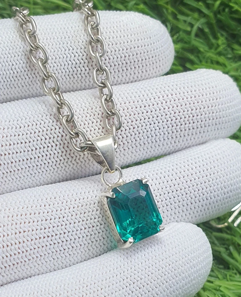Certified 19.95Ct Natural Paraiba Tourmaline 925 Silver Pendant With SliverChain - Image 3 of 4