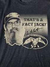 Duck Commander "That's A Fact Jack" Mens T shirt L Large Alstyle Apparel Blue