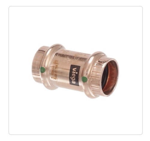 Viega 77495,  ProPress 1-in. Press Copper Coupling No Stop