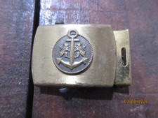 Vintage United States Navy Merit Brass Belt Buckle Mfg. by Merit - Solid Brass