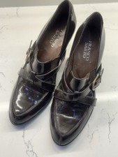 Franco Sarto Women's Loafers Heels Brown Leather Slip On