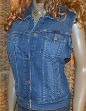 Harley Davidson XL Vtg Embroidered Blue Denim Vest 99063-07VW
