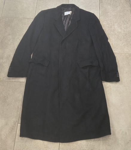 Loro Piana, Vintage Loro Piana 100% Cashmere Overcoat Men 42 L Frey Collection Black Coat