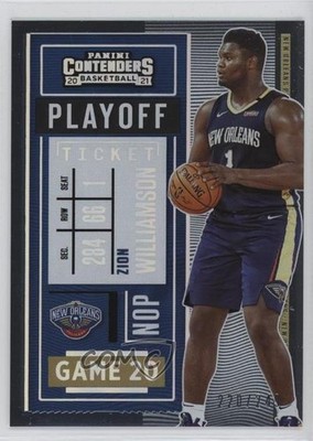2020-21 Panini Contenders Playoff Ticket 220/249 Zion Williamson #58 nd3