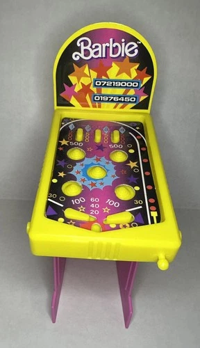Vintage Mattel 7770 Barbie & Skipper Game Room - Pinball Machine Arcade