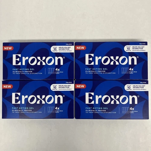 4 BOXES Eroxon StimGel Fast Acting Gel 16 Single Dose Tubes TOTAL Exp 10/26
