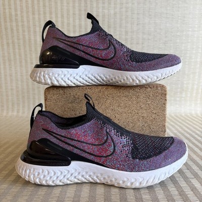 Nike Epic Phantom React FK Flyknit Shoes Womens Size 8.5 Purple Black FB0415-002