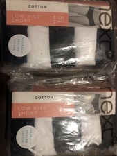 Rrp £18 Next Cotton  Low Rise Short Knickers 2 X 5 Packs Size 10