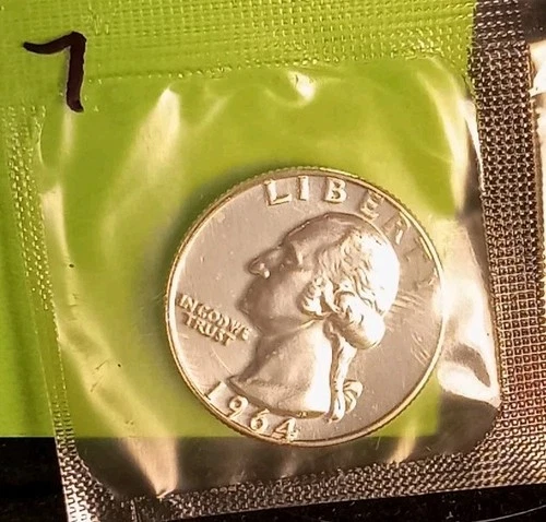 1964 P Washington 90% Silver Proof QUARTER George Gentle Color Sweet NiP Q