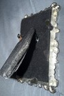 **VINTAGE** Silver & Beige/Cream Enamel & Rhinestones Flowers 2x3 Photo Frame — photo 9