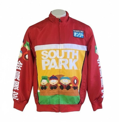 Members Only x South Park Full Zip Windbreaker Jacket Red Men's Size L  NWT
