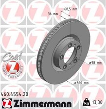 1x Bremsscheibe COAT Z ZIMMERMANN 460.4554.20 für AUDI TRON GT F83 F8P quattro