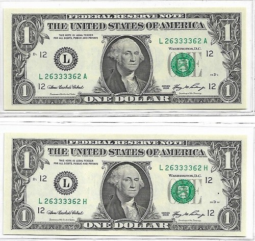 TWO MATCHED 2006 SERIES / DISTRICT & S/N RADAR Notes -- L26333362 -- BOTH ChUnc - Picture 2 of 2