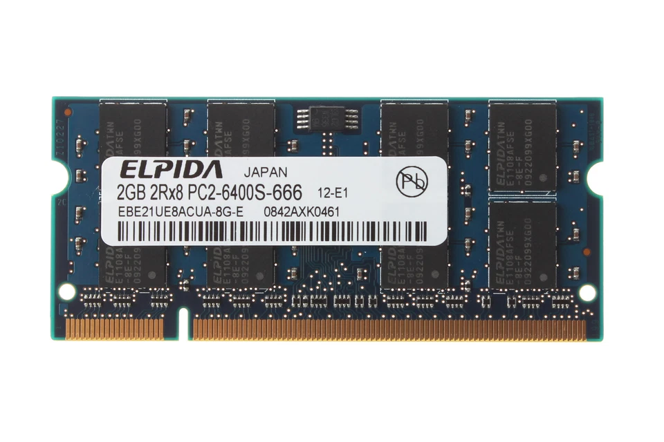 8GB Elpida 4X 2GB RAM DDR2 800MHz PC2-6400S 200PIN SO-DIMM Laptop Memory Test #w - Image 3 of 4