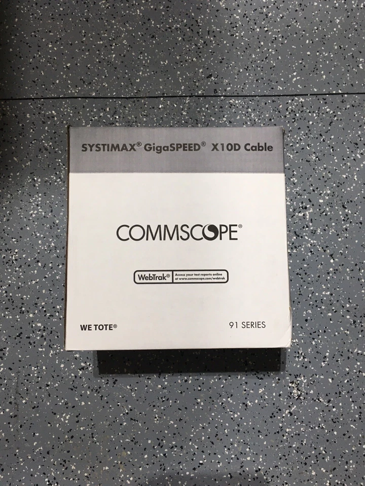Commscope Systimax GigaSPEED X10D 2091B Cat 6a U/UTP Cable 1000ft Black - New - Image 3 of 4