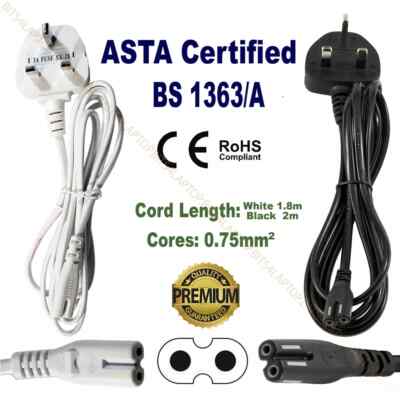 2-polig UK Netzkabel Kabel Kabel für Fujitsu Laptop Notebook Ladegerät/Netzadapter