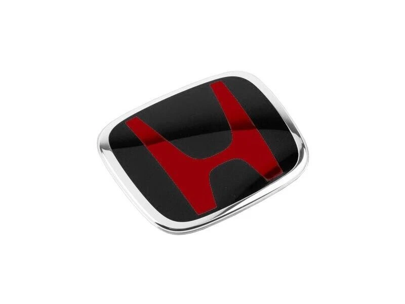 Genuine 2pcs Red Black Front Rear Red Emblem Badge 11th Gen Civic 2022-2024 Foto 4 de 4