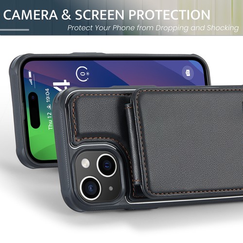 PU Leather Stand Cover For Apple iPhone 16 15 Pro 11 12 13 Phone Case Card Slots - Picture 7 of 56