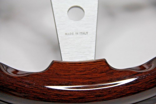 CLASSIC VINTAGE WOOD STEERING WHEEL 310mm 12.3" LUISI IMOLA MAHOGANY SPORT - Picture 7 of 10