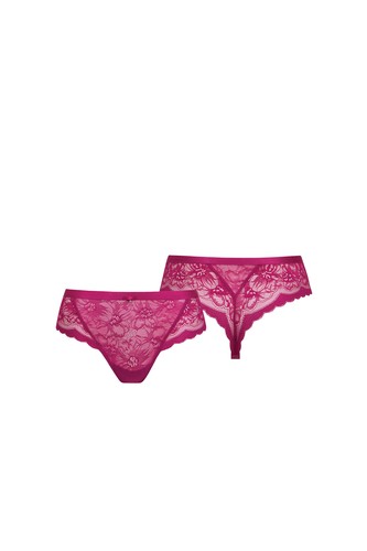 LISCA 022194 EVELYN Brasil Slip mit Spitze 36-44 rose wine WE - 第 1/4 張圖片