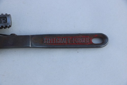 Vintage Steelcraft Forged No. 10  Pipe  Wrench  WEST  GERMANY  - Foto 2 di 11