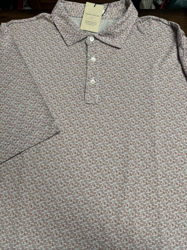 Peter Millar Herren Gr. XXL Geometrisch Pima Baumwolle Polo Herren Ohne Logo Neu mit Etikett - Bild 1 von 7