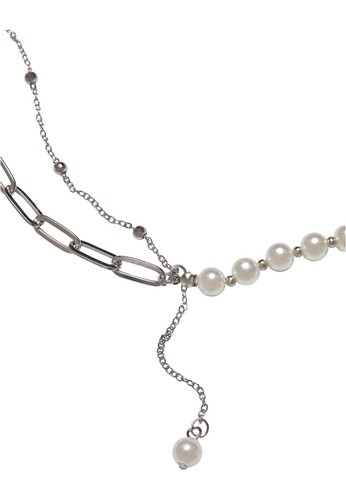 Urban Classics Jupiter Pearl Various Chain Necklace Kette Halskette Perlen Mode - Picture 2 of 6