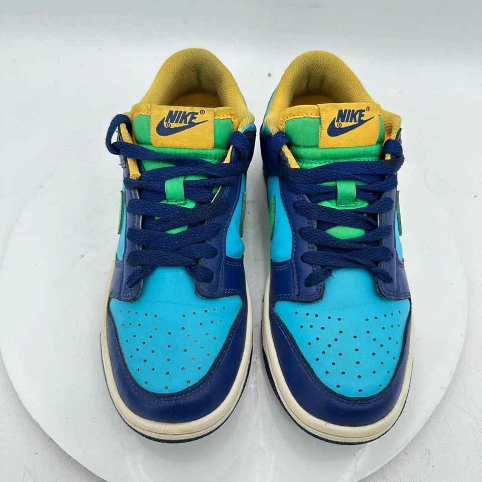 Nike Dunk низкий верхний All-Star молодежи размер 5Y женщин 6,5 DV1693-401 синий зеленый туфли - Изображение 3 из 4