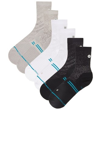 Stance Run LT Performance Crew Socks 3 Pack Freshtek Multicolor Unisex - Picture 8 of 8