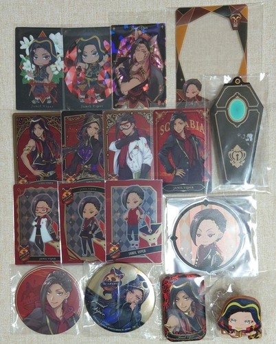 Twisted Wonderland Jamil Viper Badge Card keychain Acrylic stand set Bulk Japan - Picture 3 of 5