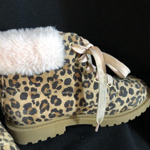 Jelly Pop Girl’s Boots Size 1 M Leopard Print Bootie - Picture 4 of 6