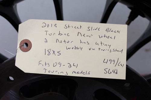 2019 HARLEY STREET GLIDE 18'' x 5'' BLACK TURBINE REAR WHEEL RIM & ROTOR SG42 - Picture 16 of 16
