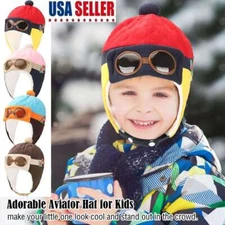 Aviator Pilot Cap Boys Girls Warm Winter Hats Soft Earflap Hat Beanies Cap Gift